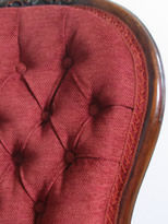 Victorian nursing chair detailed